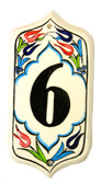 Hand Painted Ceramic House Number-6