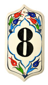  Hand Painted Ceramic House Number-8