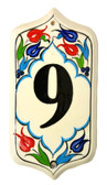 Hand Painted Ceramic House Number-9