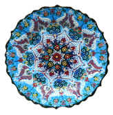 Turkish Ceramics~Hand Painted Ceramic Plate~Blue~12inch