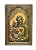 Holy Family Wall Decor-hand painted-bronze