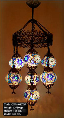 Mosaic Glass Chandelier
