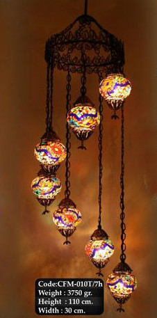 Mosaic Glass Chandelier