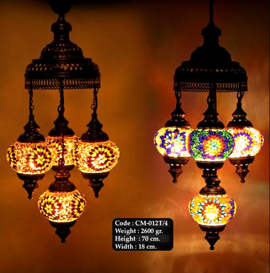 Mosaic Glass Chandelier