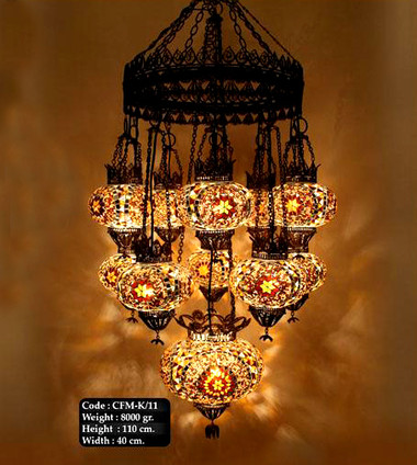 Mosaic Glass Chandelier
