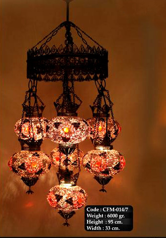 Mosaic Glass Chandelier