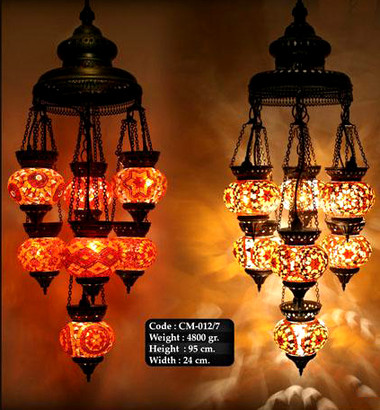 Mosaic Glass Chandelier