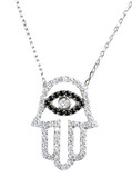 Sterling Silver Hamsa Necklace-1