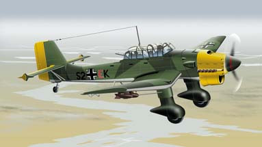 JU-87 Stuka Luftwaffe WWII Yellow Nose, 1:100 Franklin Mint FM-5351