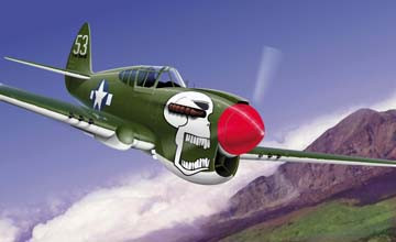 P-40 Curtiss White Skull WWII, 1:100 Franklin Mint FM-5395