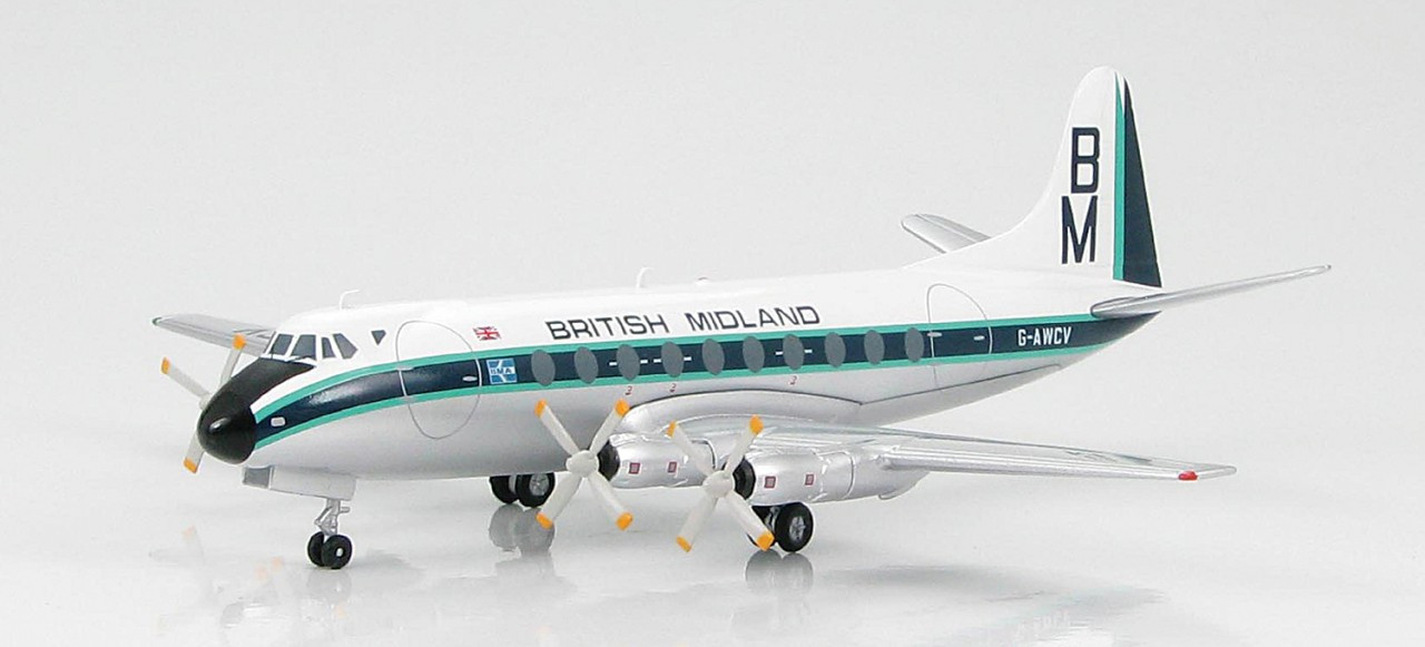 British Midland Airways Vickers Viscount 700, 1968, 1:200 Hobby