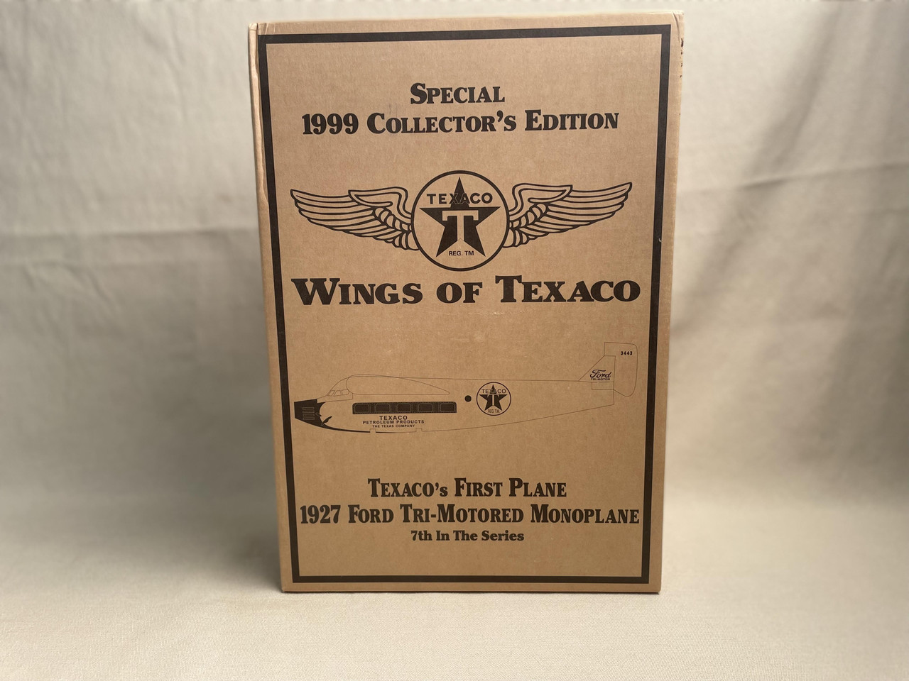 Ford Tri-Motor Wings of Texaco Gold Chrome #7 in the Series