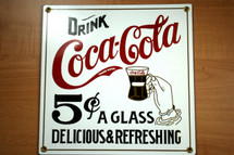Coca-Cola Glass In Hand Standard Signs
