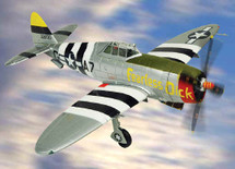 P-47D RAZORBACK THUNDERBOLT - U.S.A.A.F. "FEARLESS DICK", 395 FG, 9TH AIR FORCE