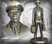 "Airline Captain" Bronze-Toned Sculpture Garman Sculptures