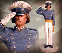 "USAFA Cadet - Female" Hand-Painted Sculpture Garman Sculptures