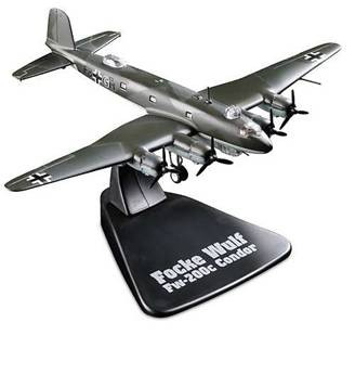 WWII German Fw 200 Condor monoplane aircraft 1/144 diecast plane Atlas Model