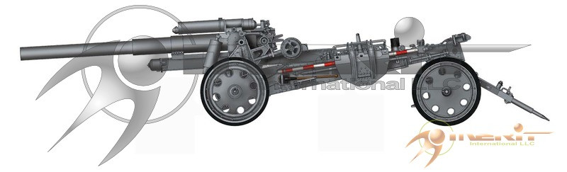 German 15cm sFH 18 Howitzer (Model Kit), 1:16 Merit International