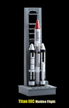 Titan III Rocket NASA, 3-Piece Set w/Launch Towers