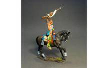 Mounted Woodland Indian with Raised Musket (A)