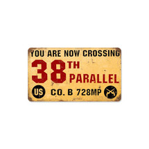 38th Parallel Vintage Metal Sign Pasttime Signs