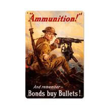 Ammunition Vintage Metal Sign Pasttime Signs