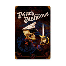Death Before Dishonor Vintage Metal Sign Pasttime Signs PT-LETH071