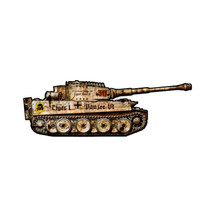 Tiger Tank Custom Metal Shape Pasttime Signs