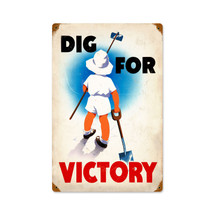 Dig Victory Vintage Metal Sign Pasttime Signs