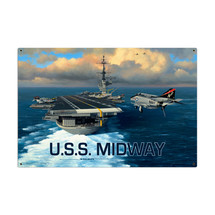 USS Midway Metal Sign Pasttime Signs