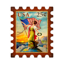 USA Eagle Stamp Metal Sign Pasttime Signs