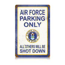 Air Force Parking Vintage Metal Sign Pasttime Signs
