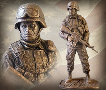 Sculpted Figures "American Soldier African American Male" Garman Sculptures