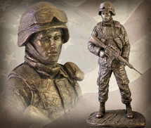 Sculpted Figures "American Soldier Female" Garman Sculptures