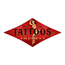 Tattoos Diamond Metal Sign Pasttime Signs