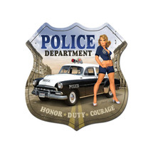 Police Department Shield Metal Sign Pasttime Signs