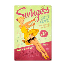 Swingers Club Metal Sign Pasttime Signs