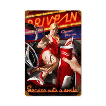 Drive In Vintage Metal Sign Pasttime Signs