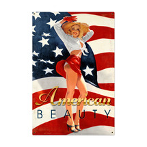 American Beauty Metal Sign Pasttime Signs