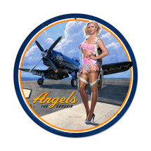 Angels Corsair Round Metal Sign Pasttime Signs