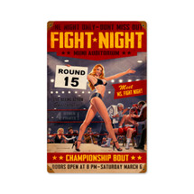 Fight Night Vintage Metal Sign Pasttime Signs
