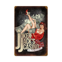 Joker Jacks Casino Vintage Metal Sign Pasttime Signs