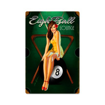 Eight Ball Pinup Vintage Metal Sign Pasttime Signs