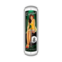 Eight Ball Pinup Thermometer Pasttime Signs