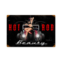 Hot Rod Beauty Vintage Metal Sign Pasttime Signs