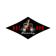 Hot Rod Beauty Diamond Metal Sign Pasttime Signs