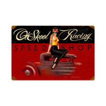 Ol Skool Speed Shop Vintage Metal Sign Pasttime Signs