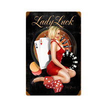 Lady Luck Vintage Metal Sign Pasttime Signs