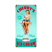 Cherry's Ice Cream Vintage Metal Sign Pasttime Signs