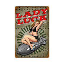 Lucky Lady Vintage Metal Sign Pasttime Signs